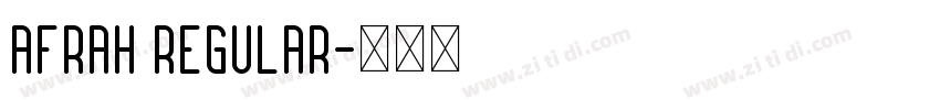 Afrah Regular字体转换